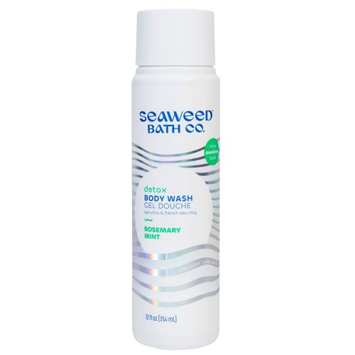 Seaweed Bath Co. Detox Body Wash, Rosemary Mint Scent, 12 Ounce, Shower Gel for Men & Women, Vegan, Paraben Free, Sulfate Free, Cruelty Free