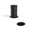 Pop up Outlet for Countertop with USB C,2.5in Hole Desktop Power Grommet,4 Outlets 4 USB Ports,15A Tamper Resistant Receptacle Surface Mount,Space Saver Recessed Outlet,6 Ft Cord