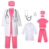 Gortykor Kids Doctor Costume Doctor Lab Coat for Kids Doctor Lab Costumes for Boys Girls 3-12 Halloween Dress Up(4-5 Years)