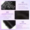 Goulus Seamless Clip in Hair Extensions Real Human Hair Clip Ins Straight 120g 8pcs Invisible PU Skin Weft Clip in Hair Extensions Brazilian Human Hair Extension for Women (16inch,Natural Black)