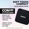 Conair Pocket Mirror for Women or Men, Small Compact Mirror for Purses or Toiletry Bags, Travel Magnifying Makeup Mirror with 1x/5x Magnification in Black