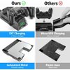 OIVO PS4 Stand Cooling Fan Station for Playstation 4/PS4 Slim/PS4 Pro with Dual Controller EXT Port Charger Dock Station and 12 Game Slots