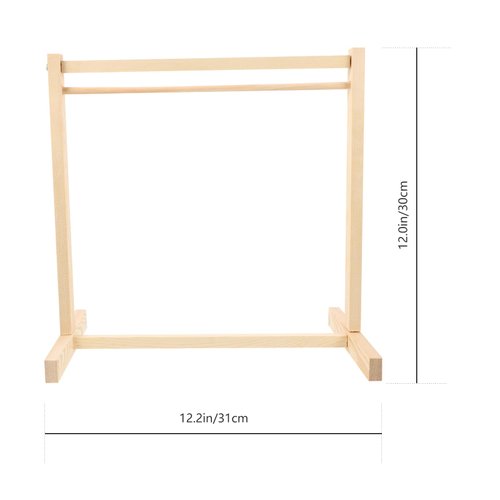 Wooden Dolls Clothes Holder Doll Dress Rack Doll Garment Rack Coat Dress Clothes Organizer Hanger Dollhouse Furniture Doll Doll Dress Stand Accessories Doll Clothes Hanger