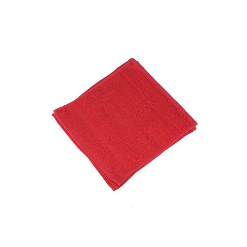 Linteum Textile 12 Piece Face Towel Set 100% Soft Cotton 16 Single Ring Spun Washcloths Absorbent Durable Face Towel - Red (12x12 in,)