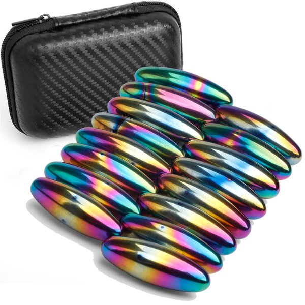 Magnet Fidget Toys, Ferrite Putty Rattle Magnets Spinning Buzzing Snake Eggs for Adults, Hematite Magnetic, Educational Science Kit, Holiday Stocking Stuffer, Stress Relief Desk Toy Office