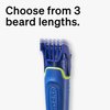 Schick Hydro Groomer — Beard Trimmer for Men, Beard Groomer with 5 Razor Blades, Blue