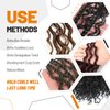 BLL Curly Braiding Hair For Boho Braids Ocean Wave Crochet Hair Human Hair Blend Deep Wave Long Wavy Braiding Synthetic Hair Extensions For Black Women (30 Inch(Pack of 1), 1B)