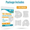 5 STARS UNITED Toe Spacers for Men and Women – 4 Gel Toe Separators for Curled and Overlapping Toes, Bunions, Hammer Toe Straightener, Big and Second Toe Spreader