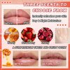 3PCS Bee Lip Balm Honey Pot with Brush,Day and Night Hydrating Sleeping Lip Mask,Honey & Strawberry & Cherries Gentle Tinted Lip Balm,Non-Greasy Lip Scrubs Exfoliator Moisturizer