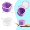 Uouovo Upgraded Denture Bath Box Cup, No-Leak Denture case, Retainer Cleaning Box, Complete Clean Care for Dentures, Clear Braces, Mouth Guard, Night Guard & Retainers (purple)