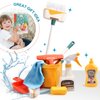 Jenilily Detachable Kids Cleaning Toy Set - Broom Dustpan Mop Brush Rag, Play Housekeeping Kit, Really STEM Toddler Clean Toys Gift for Girls & Boys 1-3