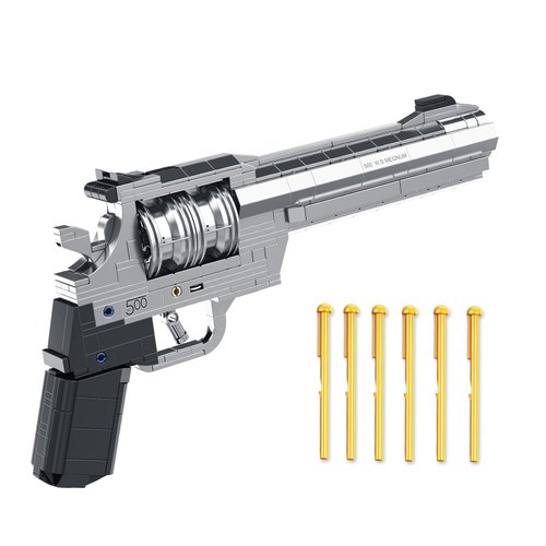 Nueris 1:1 Revolver Building Blocks Gun Sets - 428 PCS Model Guns Collection Toy Building Bricks Sniper Set Shootable - Simulation Militarily Toy Lovers for Kids and Adults Gift