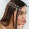 FRDTLUTHW 5 Pairs Bobby Pin Rhinestone Hair Pins for Women Girls(Gold, pack of 10)