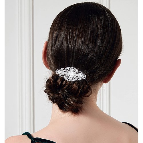 Women's Flower Austrian Crystal Bride Wedding Hair Comb Hair Accessories Art Deco Floral Bridal Side Combs Headpiece for Women, Brides Hair Accessories