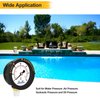 UHARBOUR 60psi Pool Filter Pressure Gauge, 2" Dial with Protection Case and 1/4"NPT Center Bottom Mount, Pool Pressure Gauge for Swimming Pool Filter