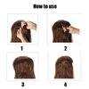 Invisible False Hair Bun Clip Base Bump Fluffy Insert Tool Increased Styling Hair Clip Accessories for Women Lady Girls (Dark Brown)