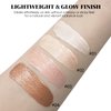 BEFIVECOK Liquid Highlighter Makeup, Natural Silky Shimmer Finish Liquid Face Highlighter, Highly Pigmented, Lightweight, Blendable, Soft Cream Highlighter For Face (#01 White Gold Shimmer)