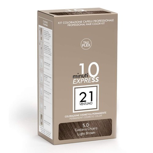 21 Perfect - Professional Hair Color Kit - Permanent Cosmetic Color Light Brown 5.0
