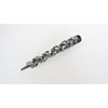 Generic Black alligator hair claw clip with clusters of gray crystals