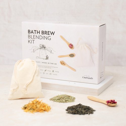 Bath Brew Kit by Ourhands - Make Your own Bath Tea infusions from Eight Natural botanicals and Nourishing Minerals