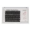 Bodermincer 72pcs Wide Cluster 3D Effect Glue Bonded Mink Super Cluster Eyelash Home Eyelash Extension Eyelashes D Curl Individual Lashes Makeup (16mm)