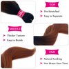 UPerfe Kanekalon 1b/30 Brown Ombre Braiding Hair Extensions: Pre-Stretched, Knotless Jumbo Colored Hair, 24 inch 3 Bundles