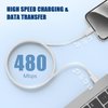 10FT Long USB C to USB C Charging Cable for iPhone 16 15, 3Pack 60W Type C to C uper Fast Charging Data Sync Braided Cable for iPhone 16/15 Pro Max, Vision Pro, iPad Pro Air mini, Airpods, Galaxy