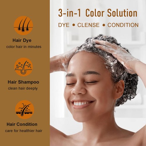 Fvquhvo Silver Hair Dye Shampoo 3 in 1, Argan Oil Instant Hair Color Shampoo for Women Men, Long Lasting Silver Hair Shampoo, Semi-Permanent Silver Hair Dye (Silver Gray)