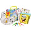 SpongeBob SquarePants Coloring and Activity Tin Box for Kids, with Crayons, Stickers, Sketch Pad, Mess Free Crafts Color Kit for Toddlers, Boys, and Girls Bookmark Included