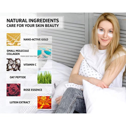 Jakuva Under Eye Patches 30PCS Pairs Collagen Eye Masks Eye Patches for Dark Circles and Puffy Eyes, Reduce Wrinkles, Gel Eye Mask Skincare for Moisturizing, Eye Bags Treatment, White