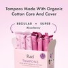 Rael Tampons, Compact Applicator Tampon Made with Organic Cotton - Tampons Multipack, Regular and Super Absorbency, BPA-Free, Chlorine Free, Leak Locker Technology (36 Count, Bundle)