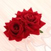 Qianyu Rose Flower Hair Combs Red Rose Flower Bohemia Flannel Elegant Hairpins Bride Hanfu Costume Hair Clips Decor Accessories for Women Girls Party Wedding Mother's Day Headpieces