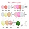 Maznyu 106Pcs Tropical Balloon Arch Garland Kit, Aloha Luau Hawaiian Flamingo Party Decorations Blush Peach Pastel Hot Pink Orange Rose Gold Confetti Balloons Palm Leaves Birthday Baby Shower Supplies