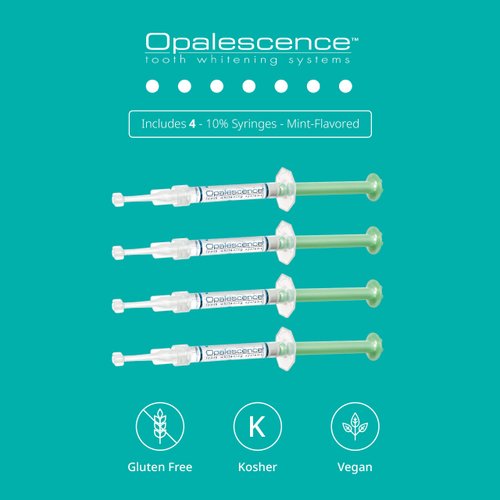 Opalescence 10% Teeth Whitening Kit - Gel Syringes Refills - Low Sensivity (2 Packs / 4 Units) - Fluoride, Carbamide Peroxide - Made in The USA by Ultradent 5211-2