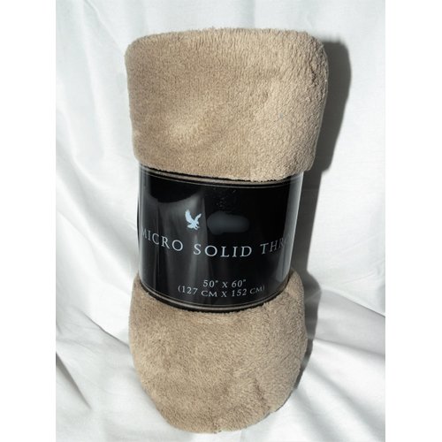 GorgeousHomeLinen Ultra Soft & Plush Baby Small Throw Blanket Lightweight Solid Colors 60" x 60" (Tan Sand)