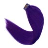 Tape in Hair Extensions Human Hair Lila Colored Hair Extensions Seamless Skin Weft Tape in Real Human Hair Straight Extensions 18Inch 20 Pieces/40Gram Remy Hair Extensions Purple Tape on for Women