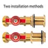 Hourleey Brass Rain Barrel Quarter, Rain Barrel Spigot Kit 1/2 inch, Rain Barrel Quarter Turn Ball Valve Spigot with Bulkhead Fitting