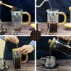 Sivaphe 12 oz French Press Coffee/Tea Maker Single Cup Espresso Press Stainless Steel Filter 0.35L High Borosilicate Carafe Durable Bamboo Handle Small Coffee Maker