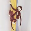 Pgsnhxj Hanging Monkey Stuffed Animals 24" Monkey Plush Toy Stuffed Monkey Christmas Birthday Gift for Kids