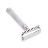 Edwin Jagger Double Edge Safety Razor With Long Handle (Blue) (Chrome Laser 3D Diamond)