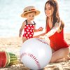 durony 12 Pieces Baseball Beach Ball 11 Inch Inflatable Baseball Bouncing Sports Ball Bouncy Toy Favors for Baseball Birthday Party Summer Beach Pool Games Decorations