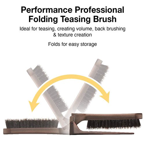 Olivia Garden Style-Up Teasing Foldable Hair Brush, Mixed