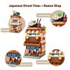 ELAICREE Japanese Street View Shop Bricks, Mini DIY Building Blocks Model MOC Construction Toy (Ramen Shop)