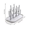 FEOOWV Baby Bottle Drying Rack with Base, Creative Tree Branch Baby Bottle Dryer Holder for Bottles, Teats, Cups, Pump Parts and Accessories