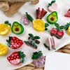 Mini Strawberry Hair Clip,Acetate Hair Claw,Small Hair Clips for Women,Pack of 2