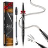 Microblading Eyebrow Pen Waterproof - Eyebrow Pencil Magical 2-in-1 Dual-Ended Eye Brow Pencils for Women with 4-Fork-Tip & Precise Brush-Tip & Eyebrow Brush, Natural Hair Like Strokes (Dark Brown)