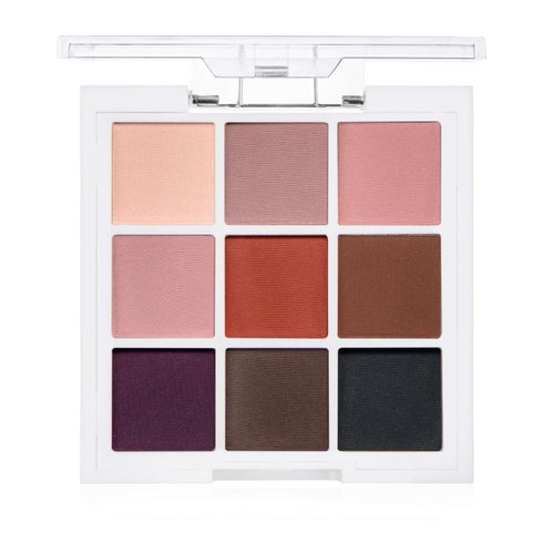 Lottie London Lottie Palette in The Mattes, 9 shade compact eyeshadow palette in pigmented neutral and tonal shades with a creamy matte finish