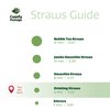 Comfy Package, [200 Pack] Striped Paper Drinking Straws 100% Biodegradable - Assorted Colors