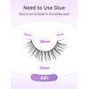 Natural Lashes False Eyelashes 15mm Wispy Eyelashes with Thin Band 3D Volume False Lashes Soft Strip Lashes Pack C Curl Natural Eyelashes Fake Lashes 7 Pair EVENTILL