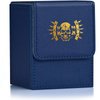 ZLCA Card Deck Box for MTG Cards with 2 Dividers, Card Storage Box Fits 100+ Single Sleeved Cards, PU Leather TCG Card Deck Case Holder for Magic Commander Yugioh (Blue,Hammer)